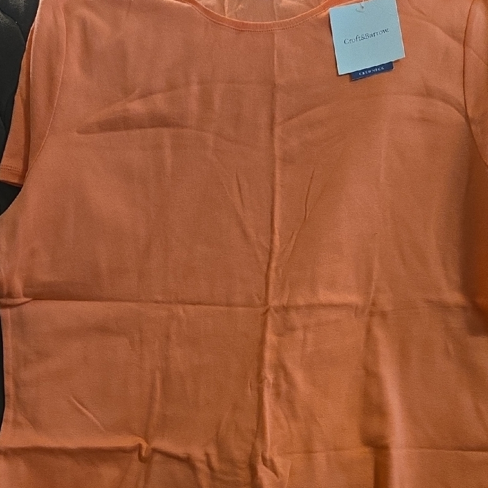 Croft & Barrow Women's Coral Short Sleeve Tee